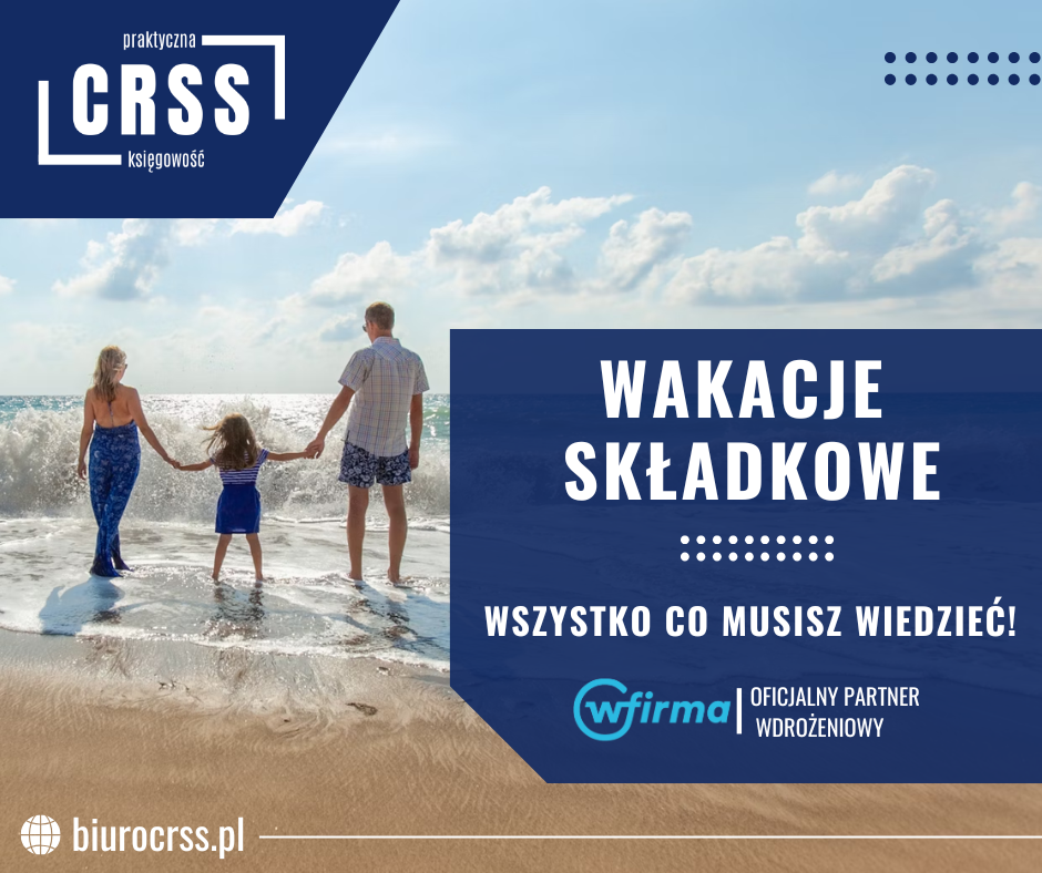 Rodzina trzymająca się za ręce i spacerująca po plaży, symbolizująca wolność i odpoczynek w kontekście wakacji składkowych ZUS.